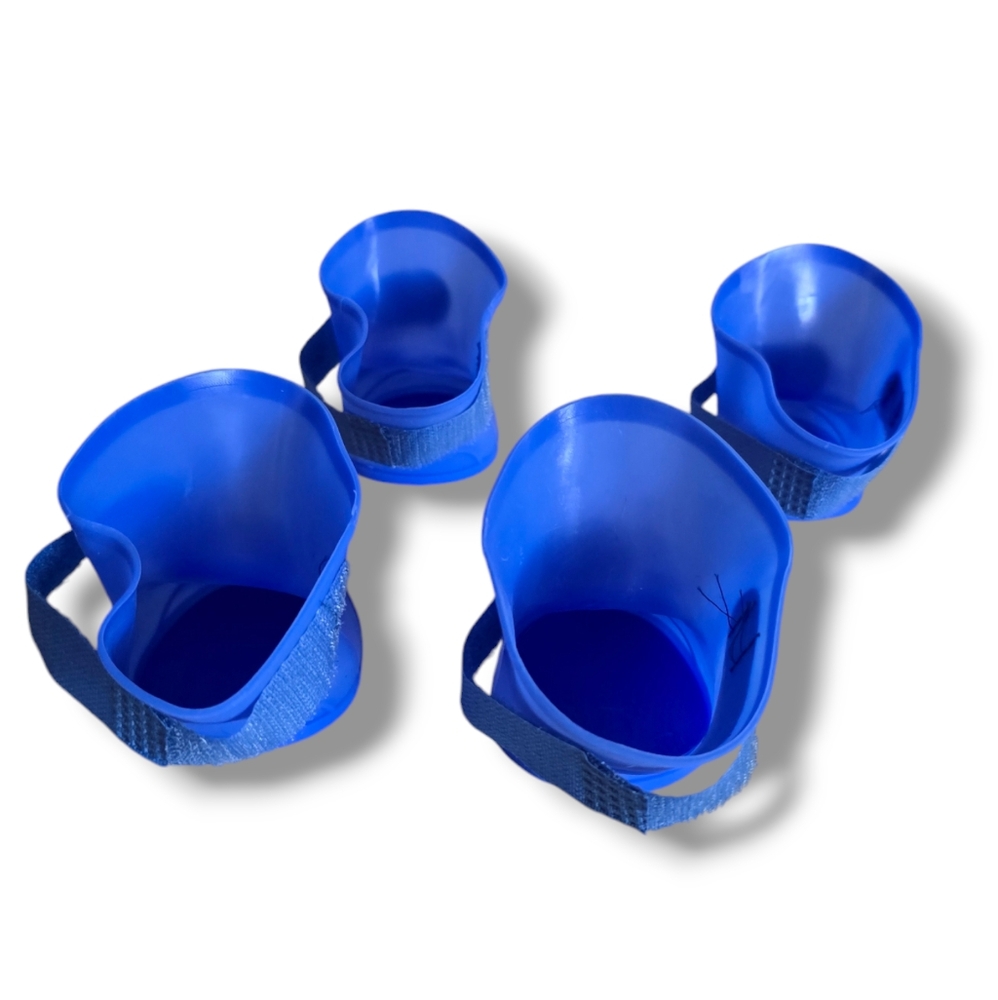 NWOT 🥀 PETSTORE Blue 4 PCS Waterproof Protective Silicone Dog Rain Boots - Picture 7 of 16